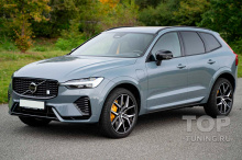 13408 Накладки R-Dеsign в передний бампер Volvo XC60 II (2021-2025 рecтайлинг)