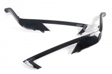 Накладки Р-Дизайн для переднего бампера Вольво ХС60 2 поколение (2021-2025 / рестайлинг 1) Цена за 1 шт. | Правая или левая | Черный глянец