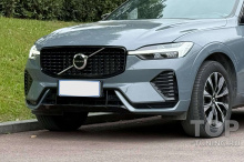 Спойлер переднего бампера Р-Дизайн  для Вольво ХС60 2 поколение (2021-2025 / рестайлинг 1) Цена за 1 шт. | Черный глянец | ABS-пластик