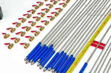 Комплект для промывки сот радиатора без снятия — удобный инструмент для авто и спецтехники. Подключается к мойке высокого давления. Нержавейка, шарнир, кран.