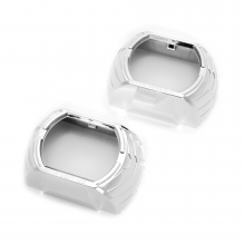 Прямоугольные хромированные бленды МТФ Лайт №015 для Би-Лэд (3 дюйма) Цена за 2 шт. | Оригинал 