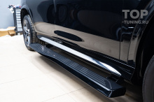 Выезжающие элетро пороги-подножки Майбах для Мерседес ГЛС Х167 (2019) Цена за комплект | Черные или серебристые | Штатная установка