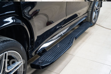 Выезжающие элетро пороги-подножки Майбах для Мерседес ГЛС Х167 (2019) Цена за комплект | Черные или серебристые | Штатная установка