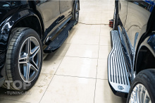 Выезжающие элетро пороги-подножки Майбах для Мерседес ГЛС Х167 (2019) Цена за комплект | Черные или серебристые | Штатная установка