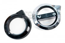 Черная накладка на эмблему решетки радиатора Вольво Цена за 1 шт. | ABS-пластик | Черный глянец | Монтаж поверх эмблемы на двухсторонний скотч