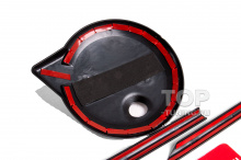 Черная накладка на эмблему решетки радиатора Вольво Цена за 1 шт. | ABS-пластик | Черный глянец | Монтаж поверх эмблемы на двухсторонний скотч