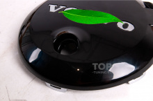 Черная накладка на эмблему решетки радиатора Вольво Цена за 1 шт. | ABS-пластик | Черный глянец | Монтаж поверх эмблемы на двухсторонний скотч