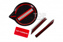 Черная накладка на эмблему решетки радиатора Вольво Цена за 1 шт. | ABS-пластик | Черный глянец | Монтаж поверх эмблемы на двухсторонний скотч