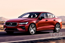 Решетка радиатора R-Design для Вольво С60 / В60 (2018+) ABS пластик / Штатный монтаж / Эмблема приобретается отдельно