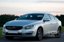 Черная решетка радиатора в стиле Black Thor для Вольво С60 / В60 (2 рестайлинг) ABS-пластик | Эмблема приобретается отдельно