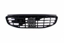 Черная решетка радиатора под дистроник для Вольво ХС60 (1, рестайлинг) ABS-пластик | Эмблема приобретается отдельно