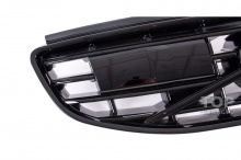 Черная решетка радиатора под дистроник для Вольво ХС60 (1, рестайлинг) ABS-пластик | Эмблема приобретается отдельно