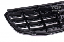 13678 Решетка радиатора Black Thor (под дистроник) для Volvo XC60 (2014-2017)