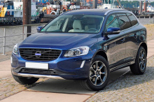 Черная решетка радиатора под дистроник для Вольво ХС60 (1, рестайлинг) ABS-пластик | Эмблема приобретается отдельно