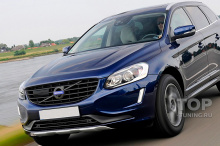 13678 Решетка радиатора Black Thor (под дистроник) для Volvo XC60 (2014-2017)