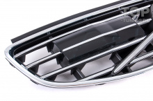 Хром решетка радиатора под дистроник для Вольво ХС60 (1, рестайлинг) ABS-пластик | Эмблема приобретается отдельно