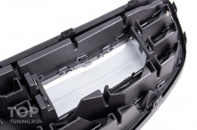 Хром решетка радиатора под дистроник для Вольво ХС60 (1, рестайлинг) ABS-пластик | Эмблема приобретается отдельно