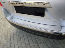 Защитный молдинг на задний бампер Тойота Хайлендер (2010-2014) из нержавеющей стали Нержавеющая сталь | Монтаж на двухсторонний скотч