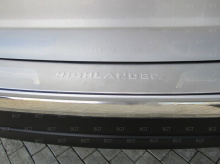 Защитный молдинг на задний бампер Тойота Хайлендер (2010-2014) из нержавеющей стали Нержавеющая сталь | Монтаж на двухсторонний скотч