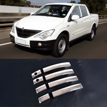 13721 Накладки на дверные ручки из нержавеющей стали для SsangYong Actyon Sports (2006-2011)