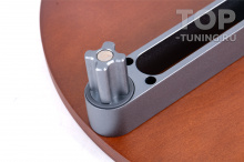 Круглый деревянный столик в подстаканник Лисян Л6, Л7, Л8, Л9 Цена за 1 шт. | Алюминий + дерево | Поворот на 360 | Легкая установка | Усиленная конструкция