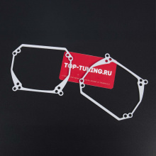 Переходные рамки для замены штатных линз Hella Variox intellect с AFS на линзы типа Hella 3 в Порше Кайен (2011-2016), Опель Инсигния (2013 - 2015), Мерседес ГЛ W164 (2009-2013) Цена за пару / Металл