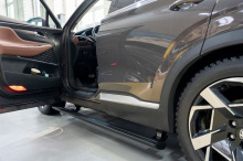 Автоматические электроподножки для Хендай Санта Фе 4 поколения (2018–2023) Комплект 2 шт | Нагрузка до 200 кг | Производство Корея | Датчик Холла | Автоматический режим + управление со смартфона