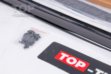 Черные элероны под штатные пороги для БМВ 5 G30 (для авто в М-пакете)