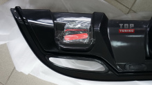 Диффузор заднего бампера с имитацией двойного выхлопа из Кореи на Hyundai Elantra (Avante MD). 