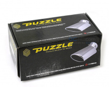 Упаковка. Насадка на глушитель Puzzle PZ-1013 Одноствольная. Полированная нержавеющая сталь. Цена 1300 руб. - за штуку.