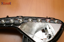 Светодиодные модули ходовых огней в передние фары - тюнинг X-Look на KIA Sportage 3.