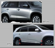 Стайлинг Киа Соренто - декоративные накладки на двери хромированные - от производителя Auto Clover.