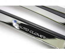 Тюнинг Хендай Соната 6 - хромированные ветровики на боковые окна - комплект 4 штуки - от производителя Auto Clover.