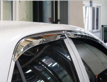 Тюнинг Киа Пиканто 2 - хромированные дефлекторы на боковые окна - комплект 4 шт. - от компании Auto Clover.