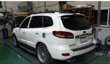 Двойная насадка на глушитель Puzzle - Тюнинг Hyundai New Santa Fe 2