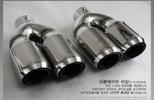 Двойная насадка IXION - вход 61 мм., полированная нержавеющая сталь