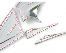 Стайлинг Киа Пиканто 2 - хромированные накладки на крепления боковых зеркал заднего вида - комплект 2 штуки - от компании Auto Clover.
