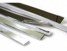 Стайлинг Хендай Соната 6 - накладки лобового стекла и рейлингов - комлпект из 6 штук - производитель Mobis.