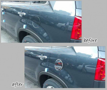 Стайлинг Киа Соренто - хромированная накладка на лючок бензобака - от компании Auto Clover.