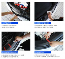 Защитный молдинг накладка на порог багажника - Стайлинг Хендай Санта Фе 3 - от производителя Cacao.