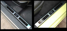 Тюнинг  салона Киа Пиканто 2 - накладки на пороги со ветодиодной подсветкой - от ателье ArtX.
