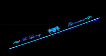 Светящиеся светодиодные накладки на пороги в салон Киа Оптима К5. Производство - АРТ ИКС, модель - Лакшери Генерэйшен. Комплект 4 шт.