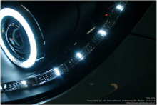 Светодиодные передние фары с ангельскими глазками - Тюнинг Хендэ АйИкс 35.