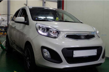 Тюнинг оптика для Киа Пиканто 2 - светодиодные фары в сборе - от ателье Mobis.