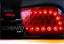 Тюнинг оптика для Киа Соренто - светодиодные рефлекторы в задний бампер Black Type - от компании Gogocar.