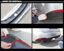 Тюнинг Киа Серато - диффузор заднего бампера под двойной глушитель - черный матовый.