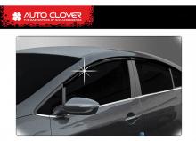 Тюнинг Киа Серато - ветровики на боковые окна прозрачные тонированные - комплект 4 штуки - от производителя Auto Clover.
