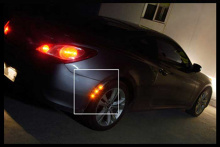 Тюнинг Хендай Велостер - накладки на задние крылья со светодиодной подсветкой - от ателье ArtX.