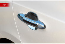 Стайлинг Хендай Соната 5 - накладки в выемки дверных ручек.