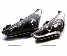 Тюнинг Хендай Велостер - передняя светодиодная оптика